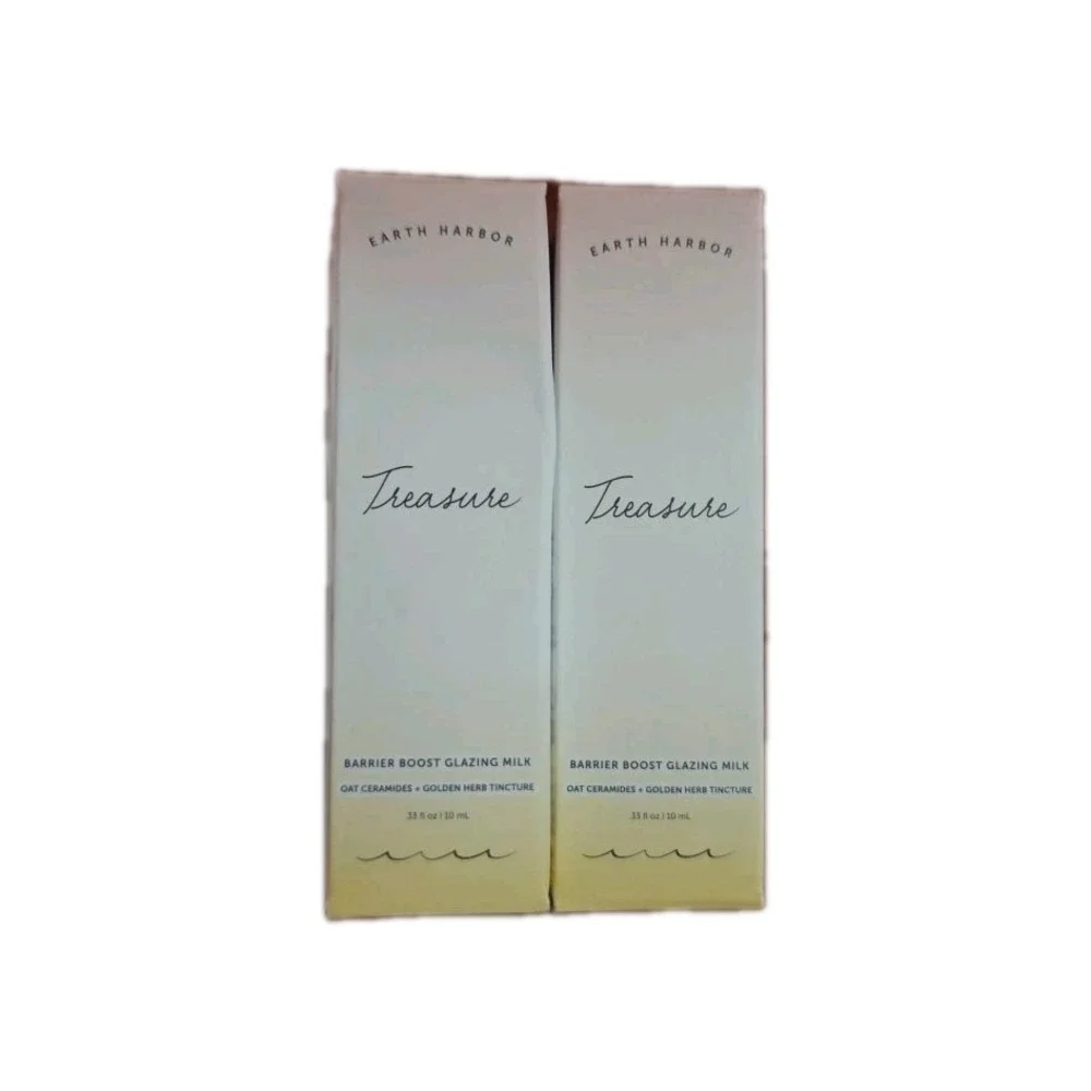 2 X‎ Earth Harbor Treasure Barrier Boost Glazing Milk .33 fl oz DELUXE SAMPLE